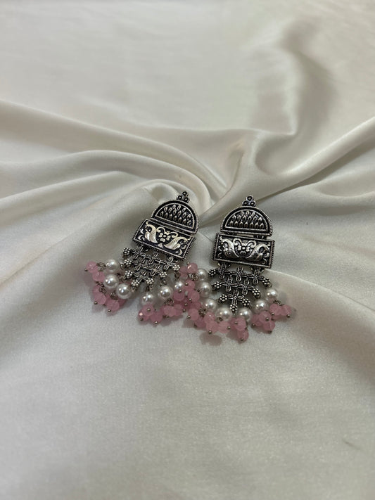 Blush Pearl Ethnic Earrings