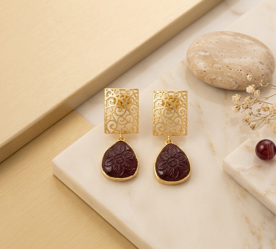 Vedaaa Floral Elegance Earrings