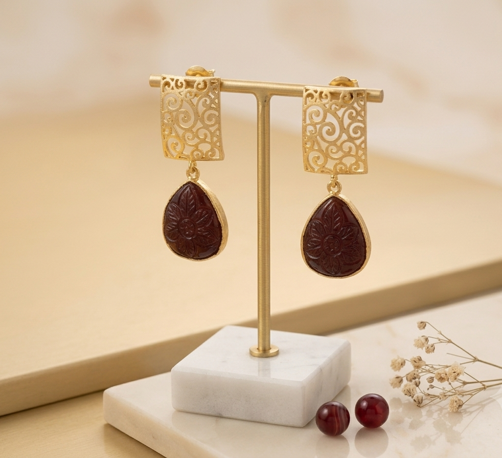 Vedaaa Floral Elegance Earrings