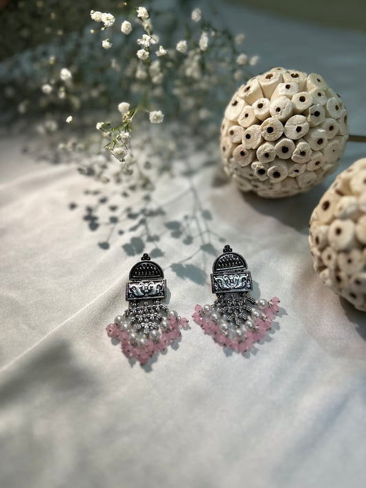 Blush Pearl Ethnic Earrings
